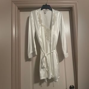 White wedding lingerie and robe